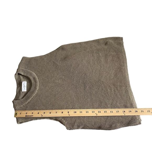 Carly Jean Los Angeles Tan Knit Sleeveless Top Women’s Size Large Minimalist‎ - Picture 6 of 9